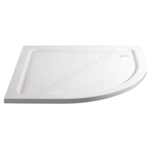 Essential April Offset Quadrant Shower Tray - Unbeatable Bathrooms