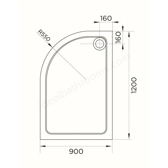 Essential April Offset Quadrant Shower Tray - Unbeatable Bathrooms
