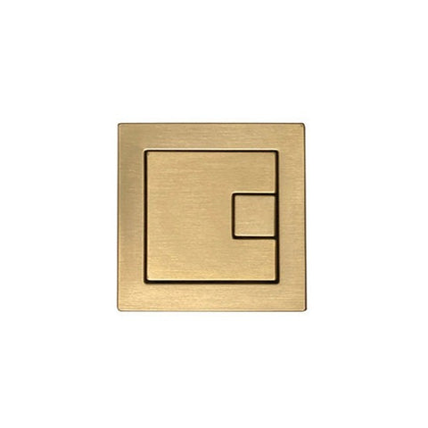 Tavistock Square Flush Button - Brushed Brass - TR9035 - Unbeatable Bathrooms