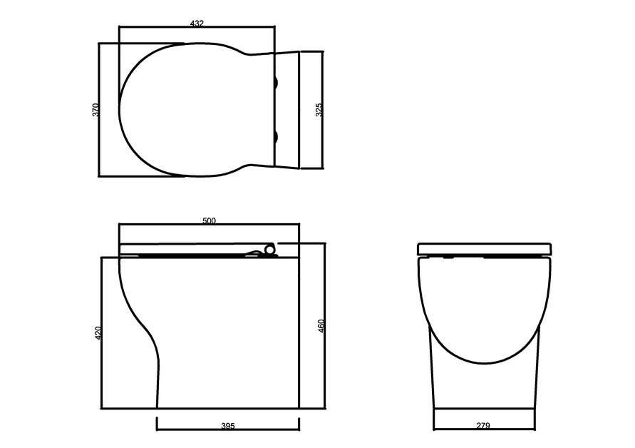 Britton Trim Back To Wall Toilet (Soft Close Seat) - Unbeatable Bathrooms