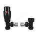 Essential Black Angled Thermostatic Radiator - Unbeatable Bathrooms