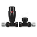 Essential Black Straight Thermostatic Radiator - Unbeatable Bathrooms