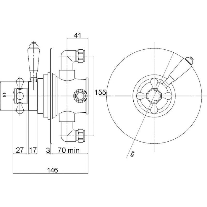 Hudson Reed Topaz Dual Concealed Shower Valve - Unbeatable Bathrooms