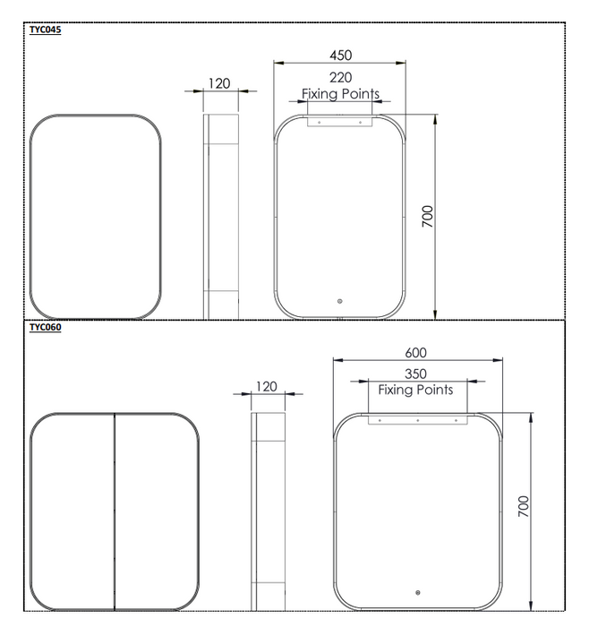 Roper Rhodes Theory Double Door 600 Mirror Cabinet - Unbeatable Bathrooms