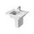 Sottini Fusaro Pedestal Basin with Overflow & Integral Clicker Waste (Various Sizes) - 0, 1 & 2TH - Unbeatable Bathrooms