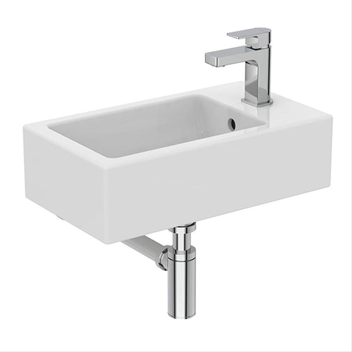 Sottini Rienza 450mm 1TH Cloakroom Wall Hung Basin with Overflow - Unbeatable Bathrooms