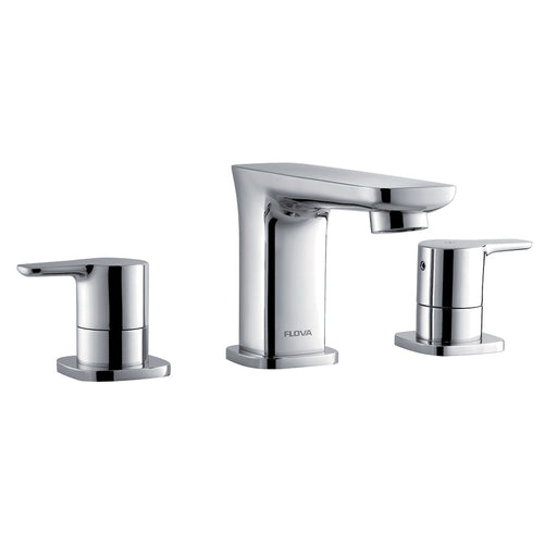 Flova Urban 3-Hole Deck Mounted Basin Mixer with Slotted Clicker Waste Set - Unbeatable Bathrooms