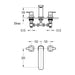 Flova Urban 3-Hole Deck Mounted Bath Mixer - Unbeatable Bathrooms