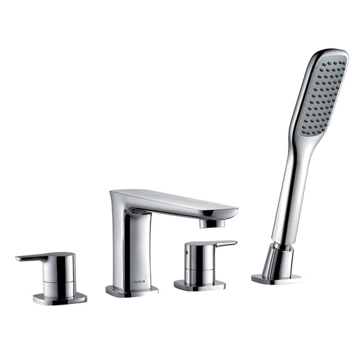 Flova Urban 4-Hole Deck Mounted Bath and Shower Mixer with Shower Set - Unbeatable Bathrooms