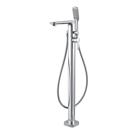 Flova Urban Floor Standing Bath and Shower Mixer with Shower Set - Unbeatable Bathrooms