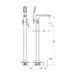 Flova Urban Floor Standing Bath and Shower Mixer with Shower Set - Unbeatable Bathrooms
