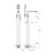 Flova Urban Floor Standing Bath and Shower Mixer with Shower Set - Unbeatable Bathrooms