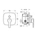 Flova Urban Concealed Manual Shower Mixer 2-Way Diverter with Smart Box - Unbeatable Bathrooms
