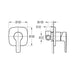 Flova Urban Concealed Manual Shower Mixer (Small Plate) - Unbeatable Bathrooms