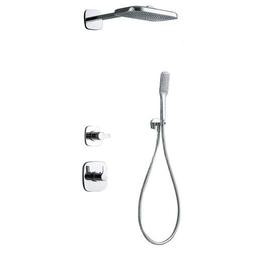 Flova Urban 3-Outlet Thermostatic Shower Pack with Dual Function Rainshower and Handshower Kit - Unbeatable Bathrooms