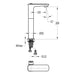 Flova Urban Tall 260mm Mono Basin Mixer with Clicker Waste Set - Unbeatable Bathrooms