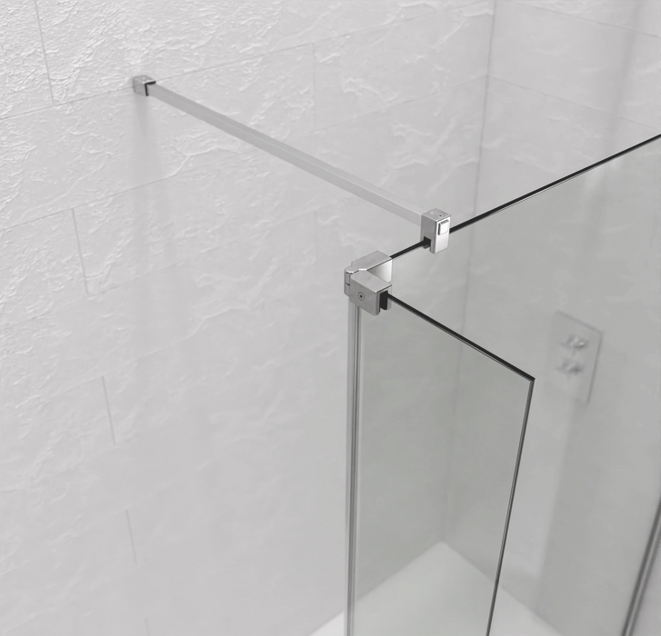 Kudos Ultimate Hinged Enclosure Deflector Panel - 8mm Glass | Unbeatable Bathrooms