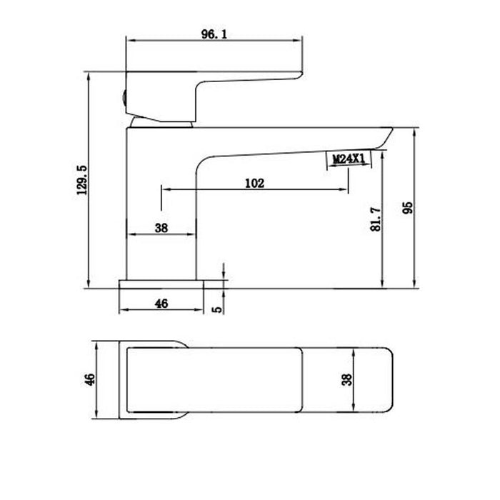The White Space Veto Mini Mono Basin Mixer - Unbeatable Bathrooms