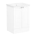 VitrA Root Classic 600mm Vanity Unit - Floor Standing 2 Door Unit with Basin in Matt White - Unbeatable Bathrooms