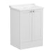 VitrA Root Classic 600mm Vanity Unit - Floor Standing 2 Door Unit with Basin in Matt Light Grey - Unbeatable Bathrooms