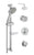 Vitra X-Line Dual Outlet Shower Kit With Riser Rail Kit & Fixed Shower Head - Unbeatable Bathrooms