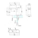 Hudson Reed Willow Mini Mono Basin Mixer Push Button Waste - Unbeatable Bathrooms