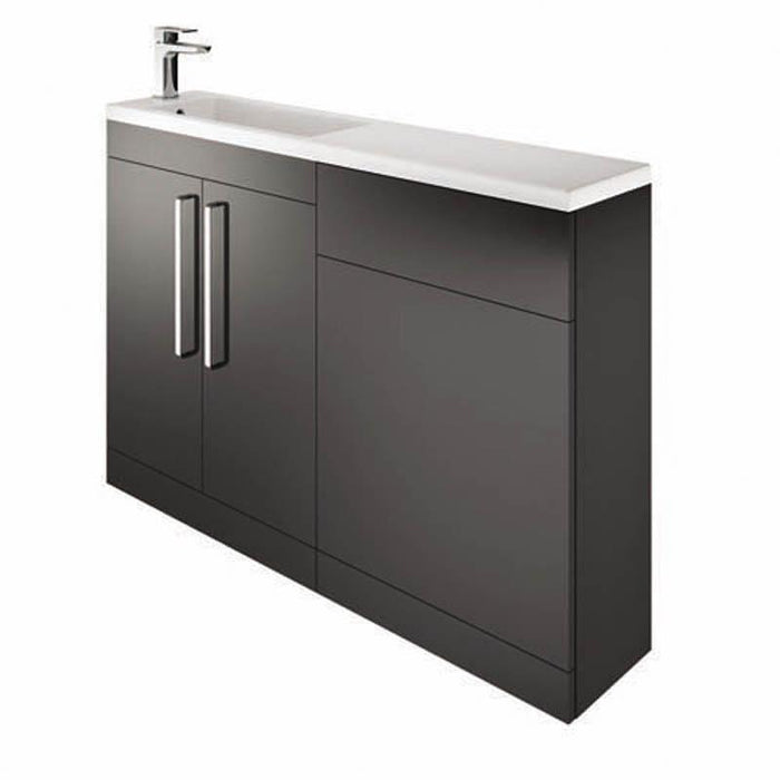 The White Space Scene 1200mm Vanity Unit Pack - Floor Standing 2 Door Unit (RH) - Unbeatable Bathrooms