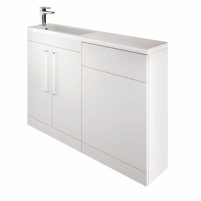 The White Space Scene 1200mm Vanity Unit Pack - Floor Standing 2 Door Unit (LH) - Unbeatable Bathrooms