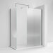 Nuie Fluted Wet Room Shower Screen 1000mm with Support Bar - Chrome - Unbeatable Bathrooms