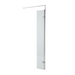 Nuie Fluted Hinged Screen 300 x 1850mm with Support Bar - Chrome - Unbeatable Bathrooms