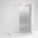 Nuie Fluted Wet Room Shower Screen 1000mm with Support Bar - Brushed Brass - Unbeatable Bathrooms