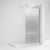 Nuie Fluted Wet Room Shower Screen 800mm with Support Bar - Brushed Brass - Unbeatable Bathrooms