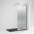 Nuie Fluted Wet Room Shower Screen 1000mm with Support Bar (Various Colours) - Unbeatable Bathrooms