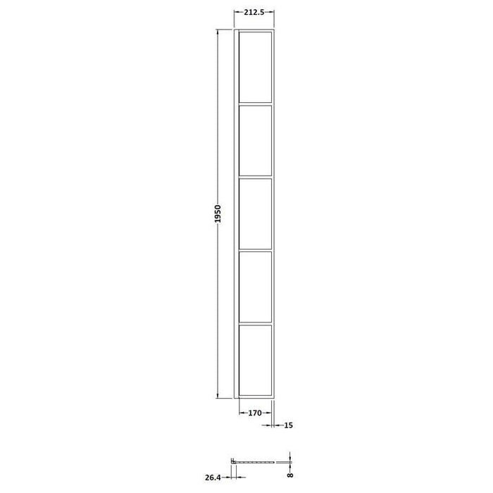 Hudson Reed Glass Blck Frame Wetroom - Unbeatable Bathrooms
