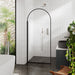 Hudson Reed Black Arched Wet Room Shower Screen 800mm Wide - 8mm Glass - Unbeatable Bathrooms