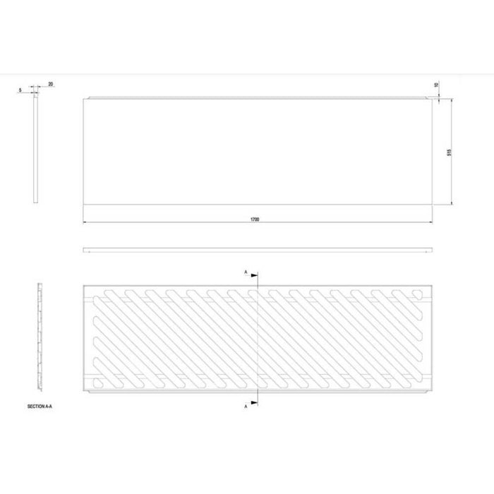 The White Space Magnus 17/1800mm Double Ended Bath - Unbeatable Bathrooms
