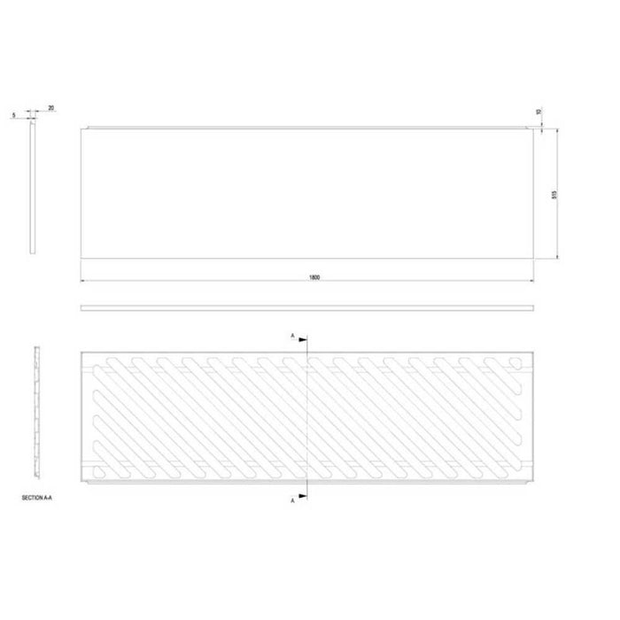 The White Space Vale 17/1800mm Single Ended Bath - Unbeatable Bathrooms