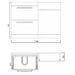 The White Space Scene 1100mm L-Shape Vanity Unit Pack - Floor Standing 2 Drawer Unit (RH) - Unbeatable Bathrooms
