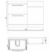 The White Space Scene 1100mm L-Shape Vanity Unit Pack - Floor Standing 2 Drawer Unit (RH) - Unbeatable Bathrooms