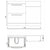 The White Space Scene 1100mm L-Shape Vanity Unit Pack - Floor Standing 2 Drawer Unit (RH) - Unbeatable Bathrooms