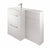 The White Space Scene 1100mm L-Shape Vanity Unit Pack - Floor Standing 2 Drawer Unit (RH) - Unbeatable Bathrooms