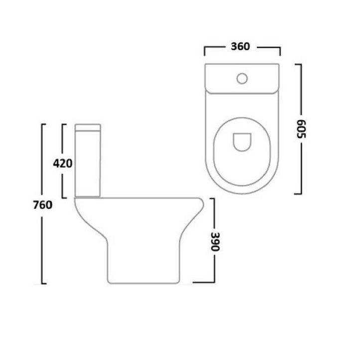 The White Space Scene Close Coupled Toilet - Unbeatable Bathrooms