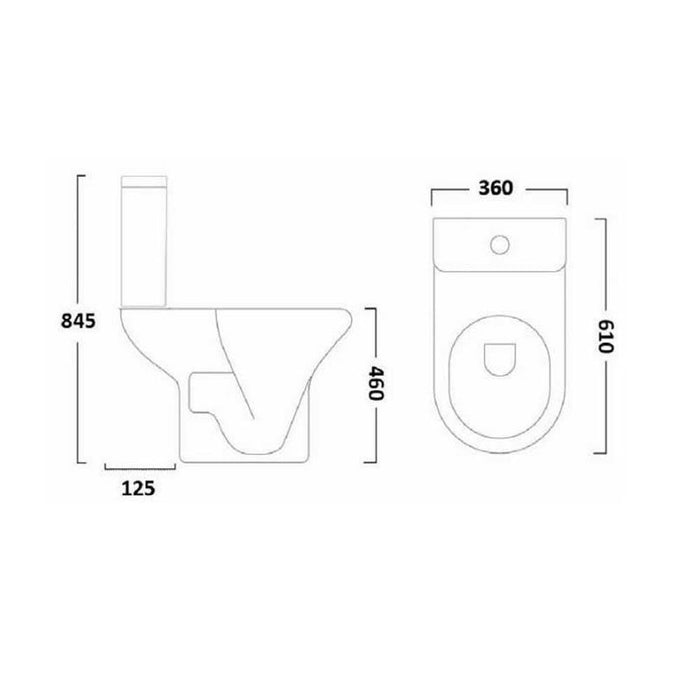 The White Space Comfort Height Close Coupled Toilet - Unbeatable Bathrooms