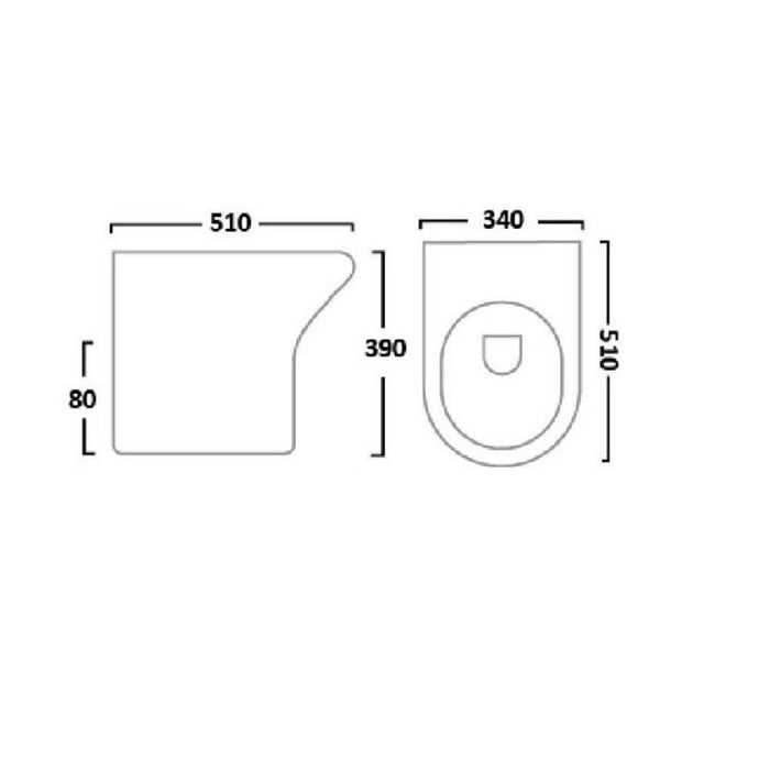 The White Space Scene Back-To-Wall Toilet - Unbeatable Bathrooms