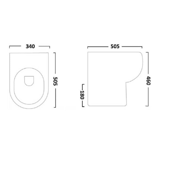 The White Space Scene Comfort Back-To-Wall Toilet - Unbeatable Bathrooms