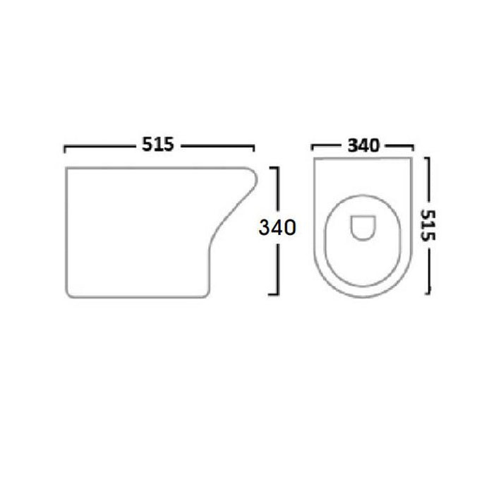 The White Space Scene Wall Hung Toilet - Unbeatable Bathrooms
