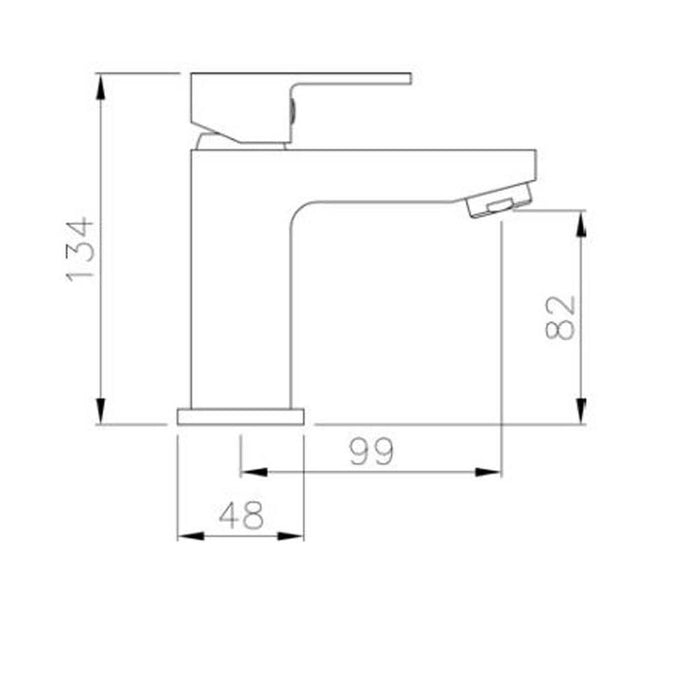 The White Space Forte Monobloc Basin Mixer with Sprung Plug Waste - Chrome - Unbeatable Bathrooms