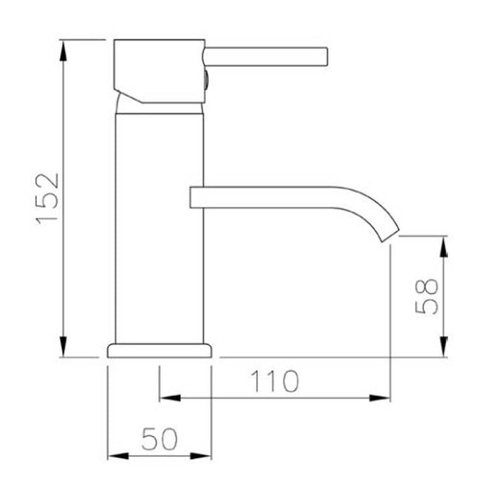 The White Space Fall Monobloc Basin Mixer with Sprung Plug Waste - Chrome - Unbeatable Bathrooms