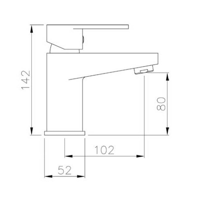 The White Space Leva Monobloc Basin Mixer with Sprung Plug Waste - Chrome - Unbeatable Bathrooms