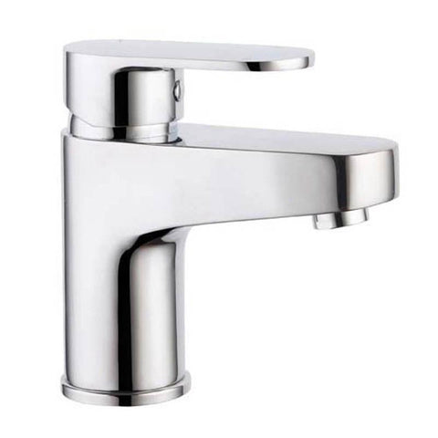 The White Space Leva Monobloc Basin Mixer with Sprung Plug Waste - Chrome - Unbeatable Bathrooms